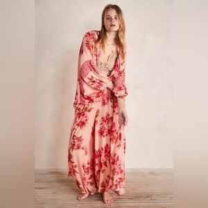 Free People Intimately Monday Morning Kimono Floral Cardigan Duster Robe!